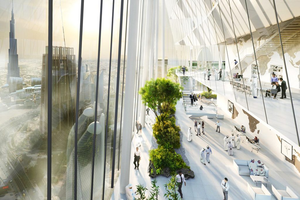 view inside ICD Brookfield Place, Dubai