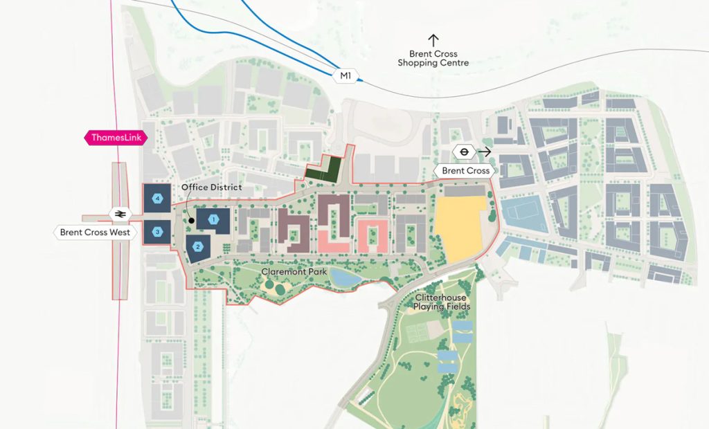 Brent Cross Town map
